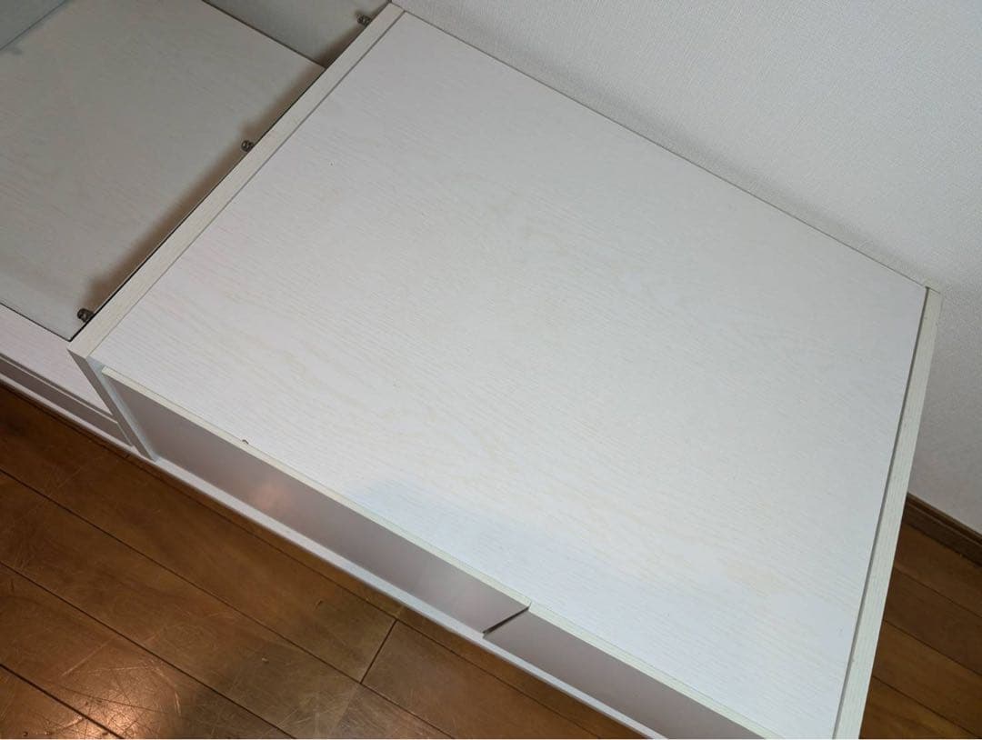 ■送料込■LOWYA ドレッサー コスメ台 ローテーブル 鏡化粧センターテーブル