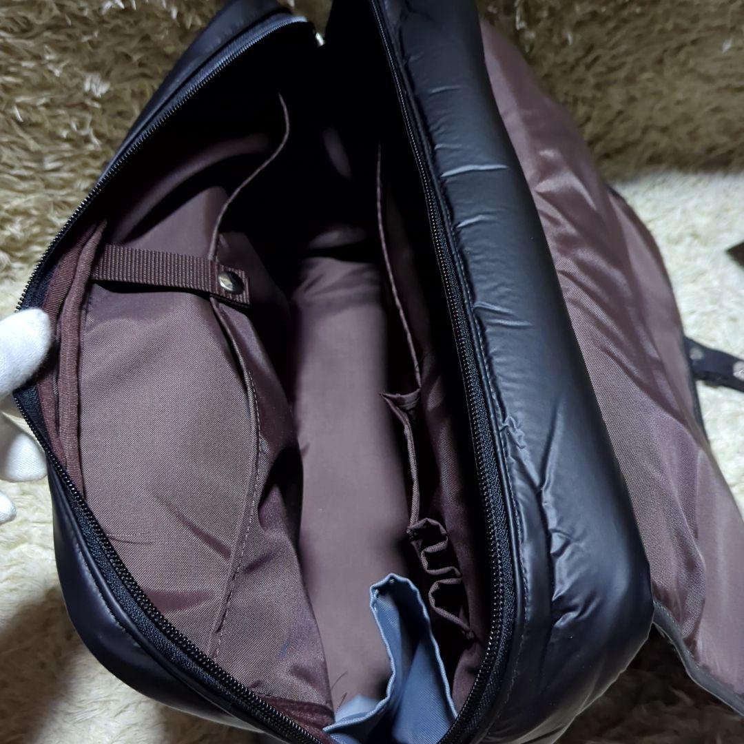 新品Lagasha ナイロン　PUコーティング　牛革　ショルダー　ハンド　バッグ