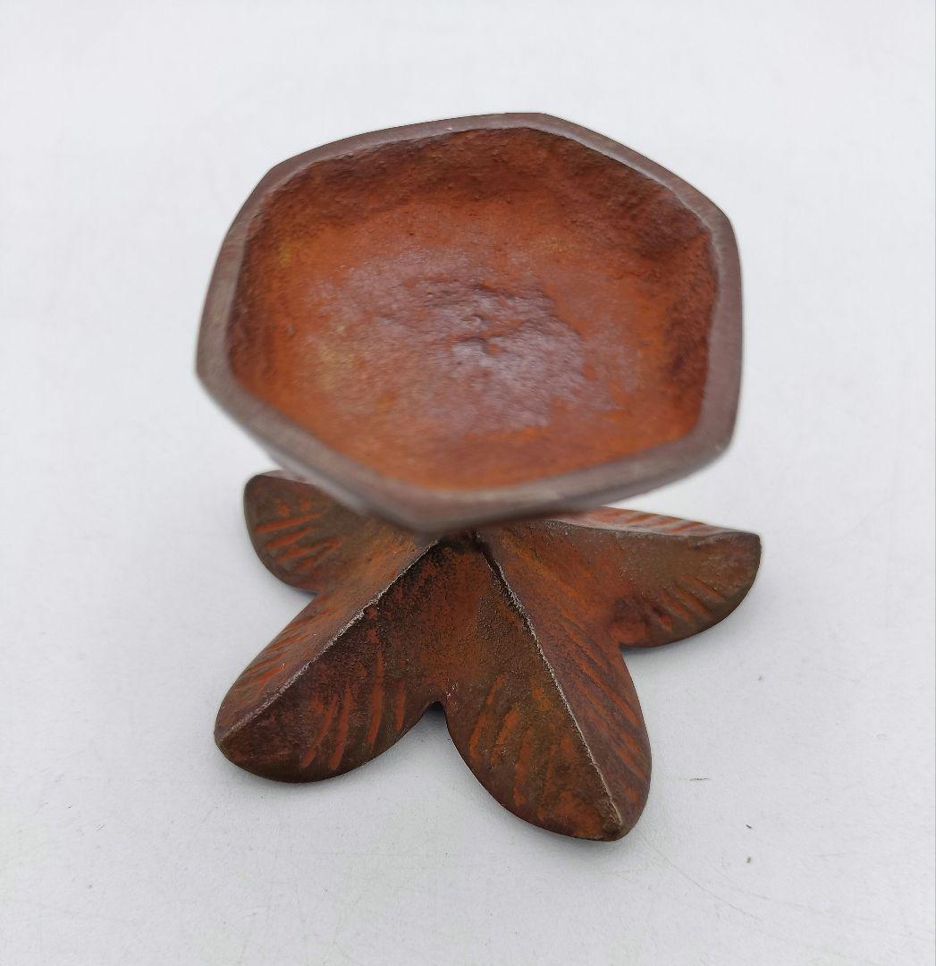 c289 蓋置 唐銅 突羽根 唐光 木箱 茶道具 古物