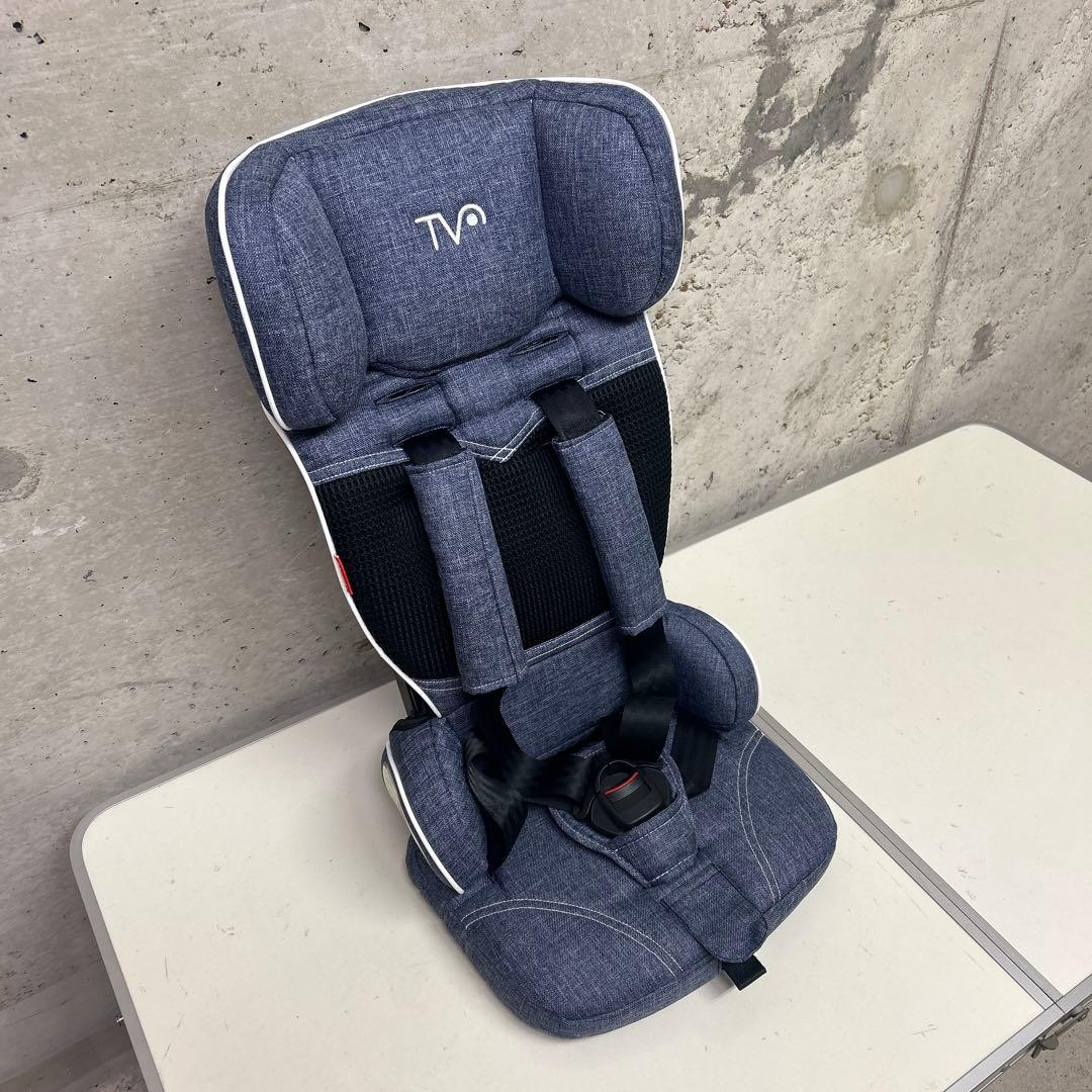美品　日本育児　トラベルベストECプラス　デニム　チャイルドシート コンパクト
