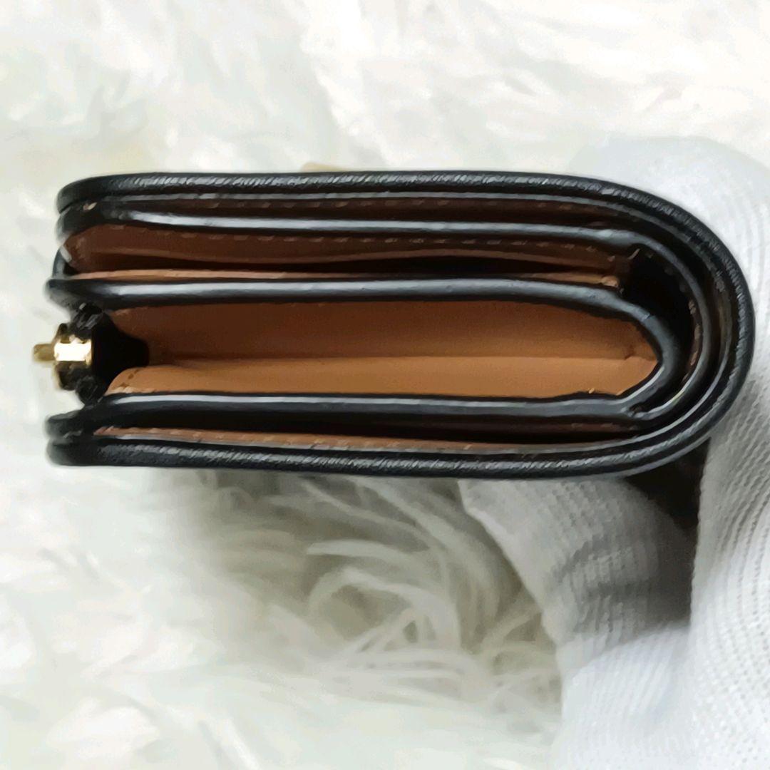 【極美品】COACH コーチ タビーミディアムウォレット 二つ折り財布 ブラック