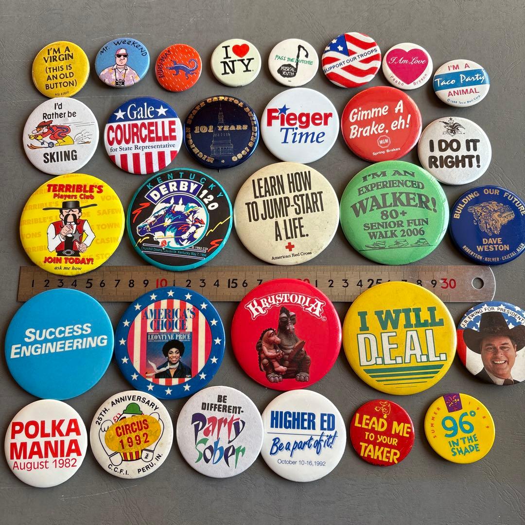 さ*ぼ様 USA缶バッジ150個OVER ／VINTAGE