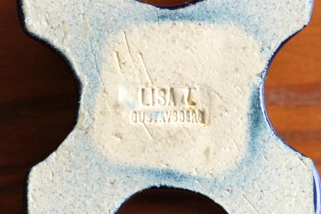 Lisa Larson リサラーソン キャンドルホルダー 紺2