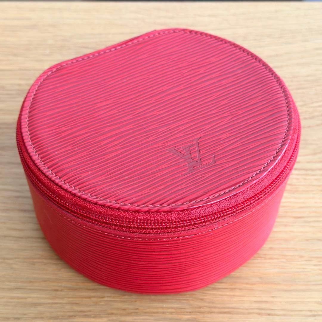 ルイヴィトン LV ジュエリーケース アクセサリーケース ポーチ エピ レッド