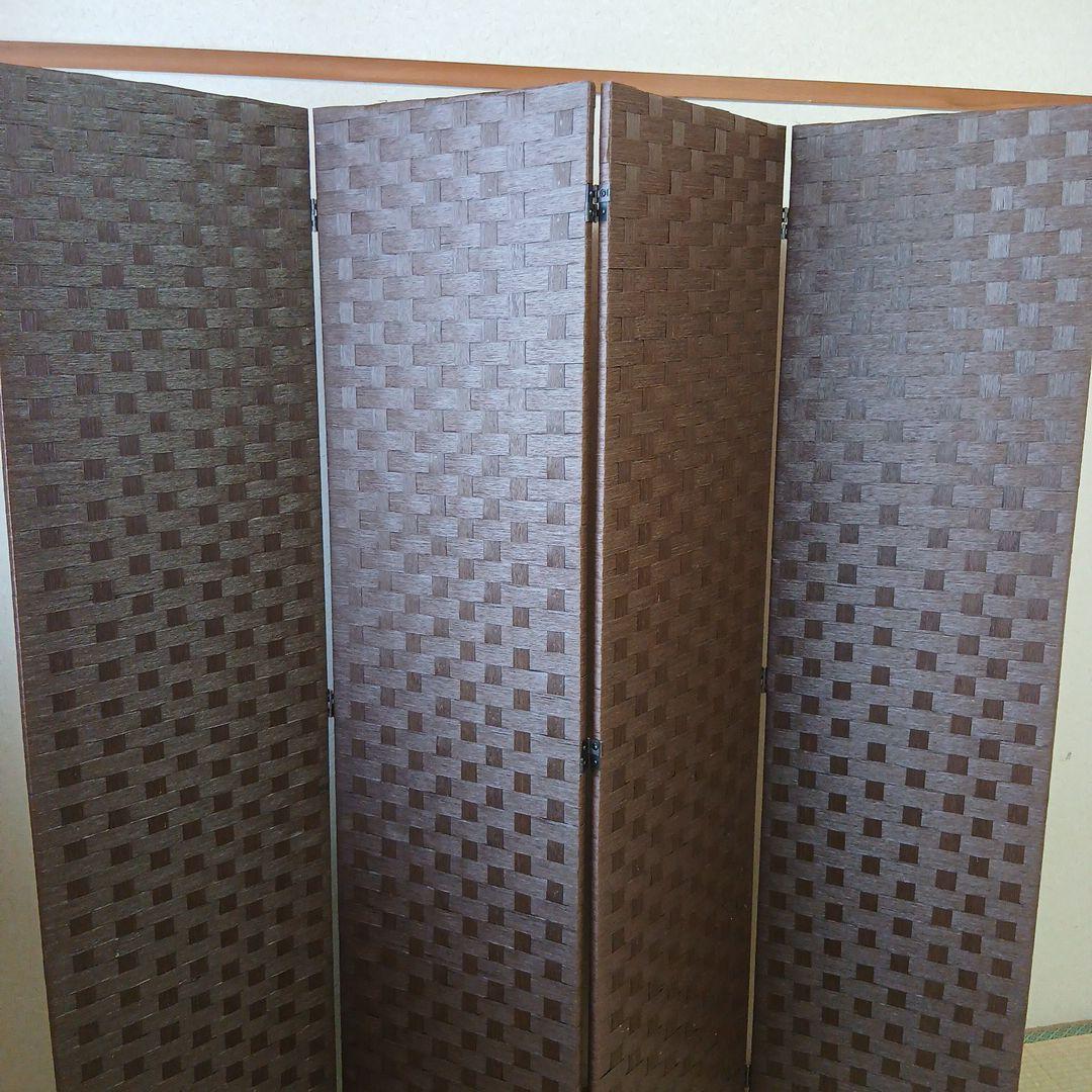 ◎レッドマスタード◎未使用品　パーテーション 　ブラウン　174cm 4連
