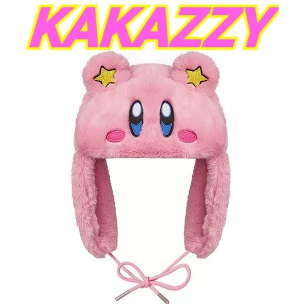 KAKAZZY 帽子 ニット帽 ビーニー 耳当て キャップ コスプレ カービィ