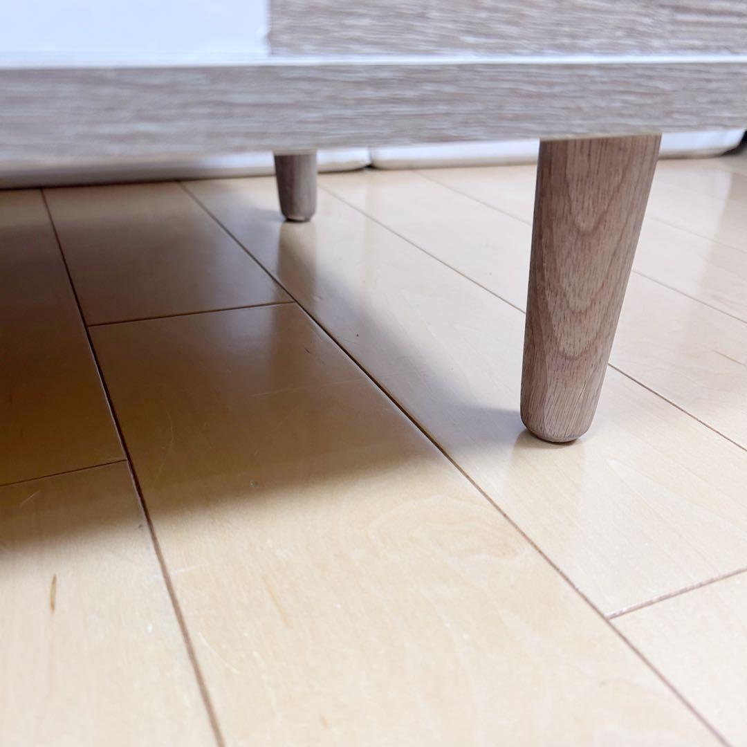 北欧木製ドレッサーテーブル 可動式ミラー付 2way ナチュラル　シャルムw85