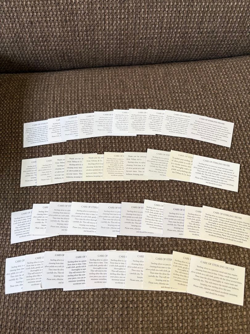 正規品　Tiffanyティファニー　取扱説明書（英語版）40枚セット