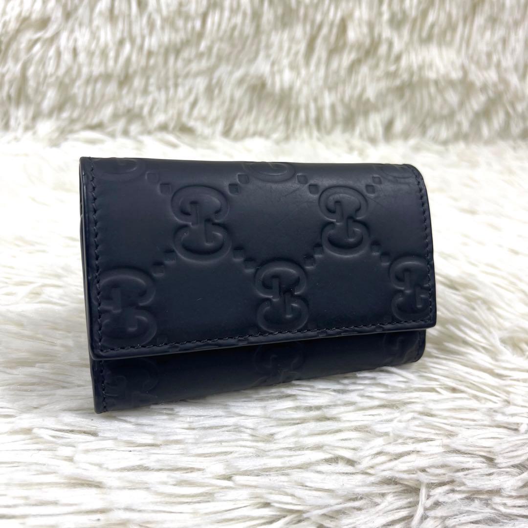 極美品‼️GUCCI ６連キーケース　インターロッキング　GG柄　グッチシマ