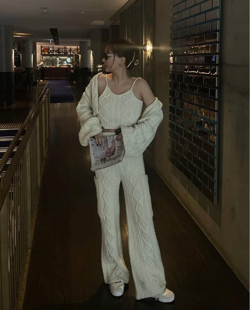 【THE TOÉ】LA ROCHELLE KNIT PANTS ivory