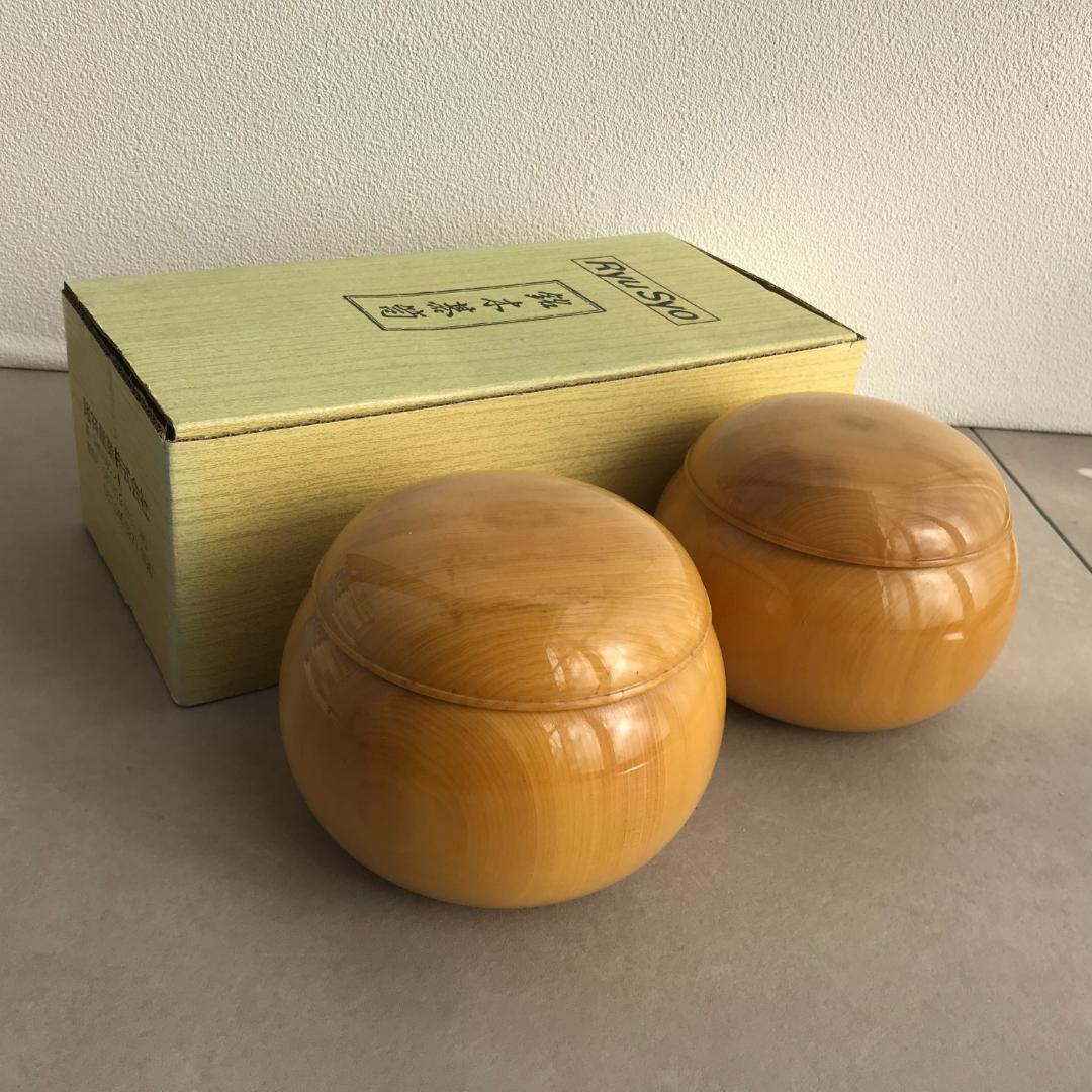 【土日限定出品】囲碁の駒 本蛤碁石（那智黒付）＆ 碁笥（榧 特大 松）セット