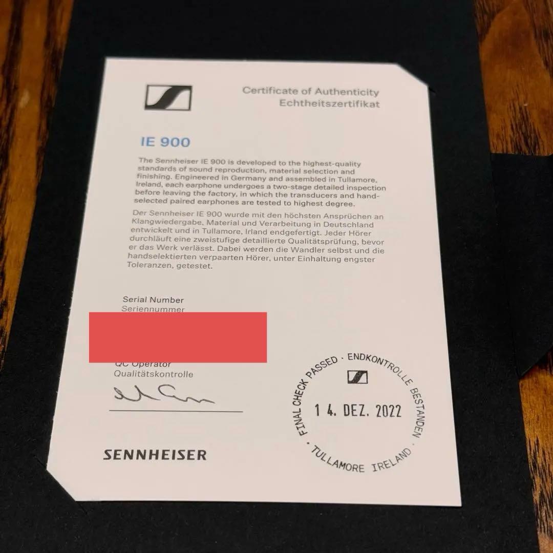 【美品／付属品完備】Sennheiser IE900 ゼンハイザー