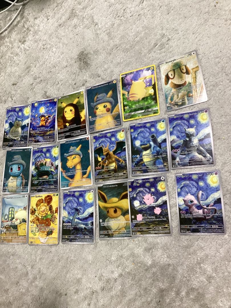 ポケモンカード ピカチュウ ゴッホ 星月夜 18枚フルセット 海外製　5セット
