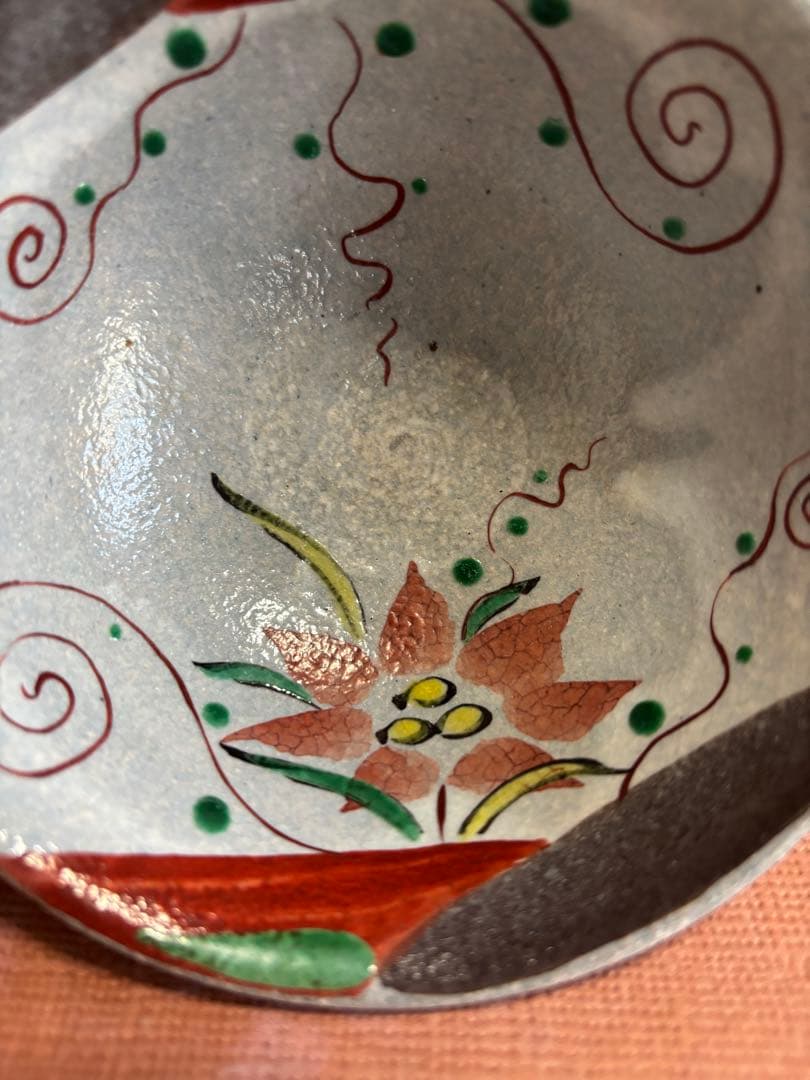 やまちゃん大英博物館日本人初個展鬼才澤田痴陶人作呉須赤絵花蔦文高台碗未使用