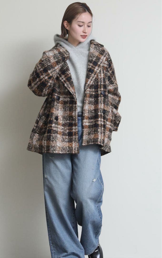 Gready Brilliant Re Fiina ブークレチェックコート