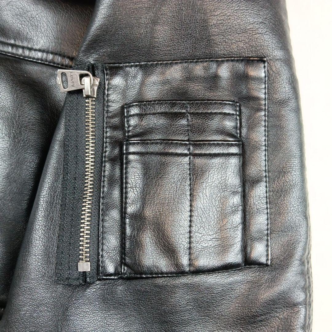 リーバイス レザージャケット A-2 フライトジャケット フェイクレザー 黒 S