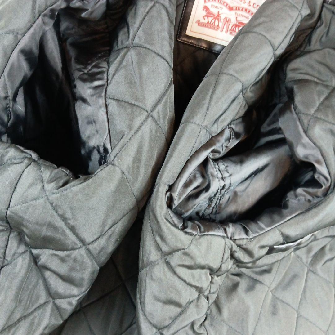 リーバイス レザージャケット A-2 フライトジャケット フェイクレザー 黒 S