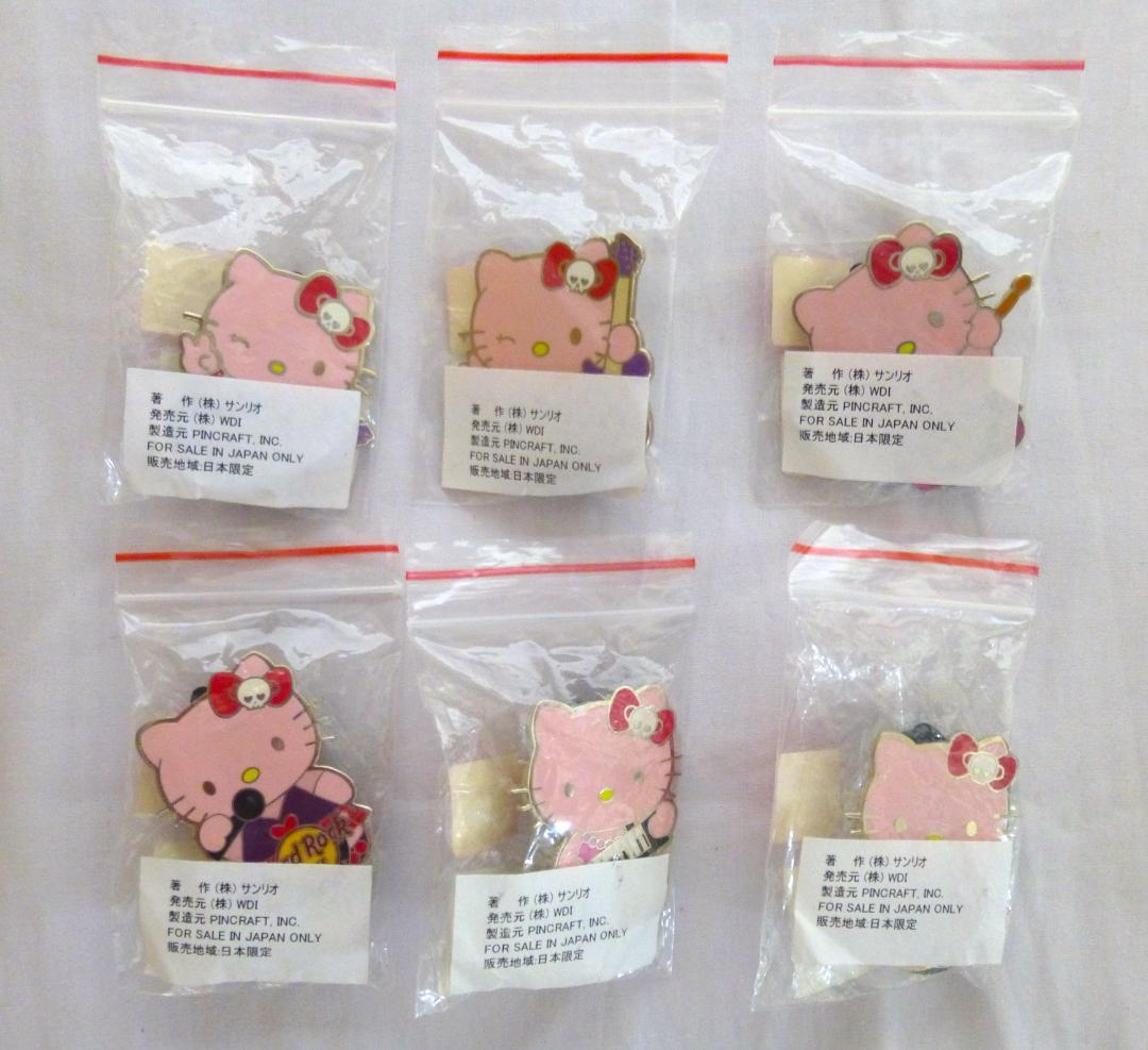 ハードロックカフェ キティ バンドピン 6個セット KITTY BAND PIN