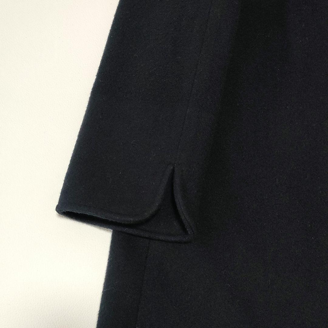 【美品】クミキョク　ロングウールコート　丸襟　女の子　お受験　通学　紺　140