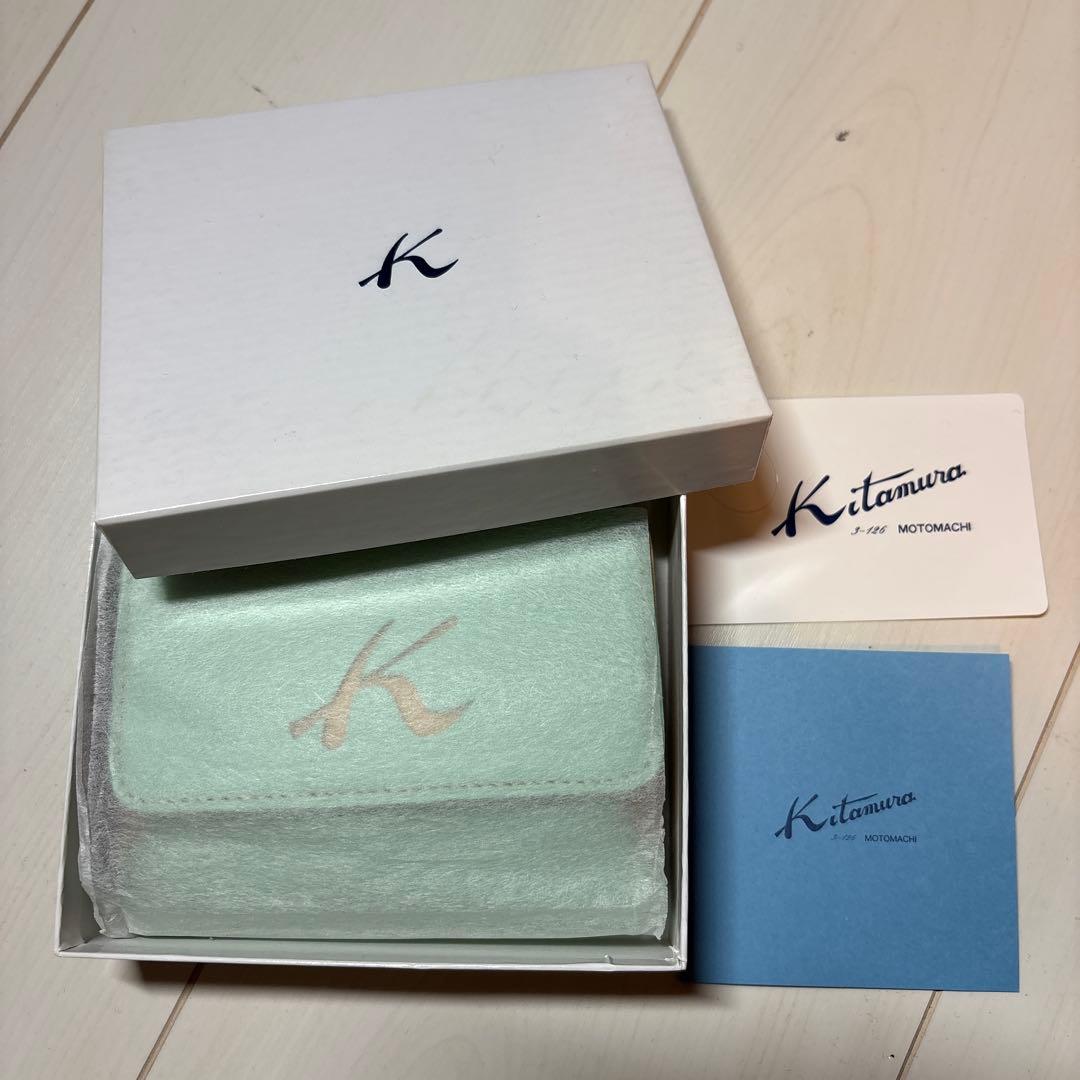 未使用 kitamura 二つ折り財布 ウォレット　財布　キタムラ　グリーン