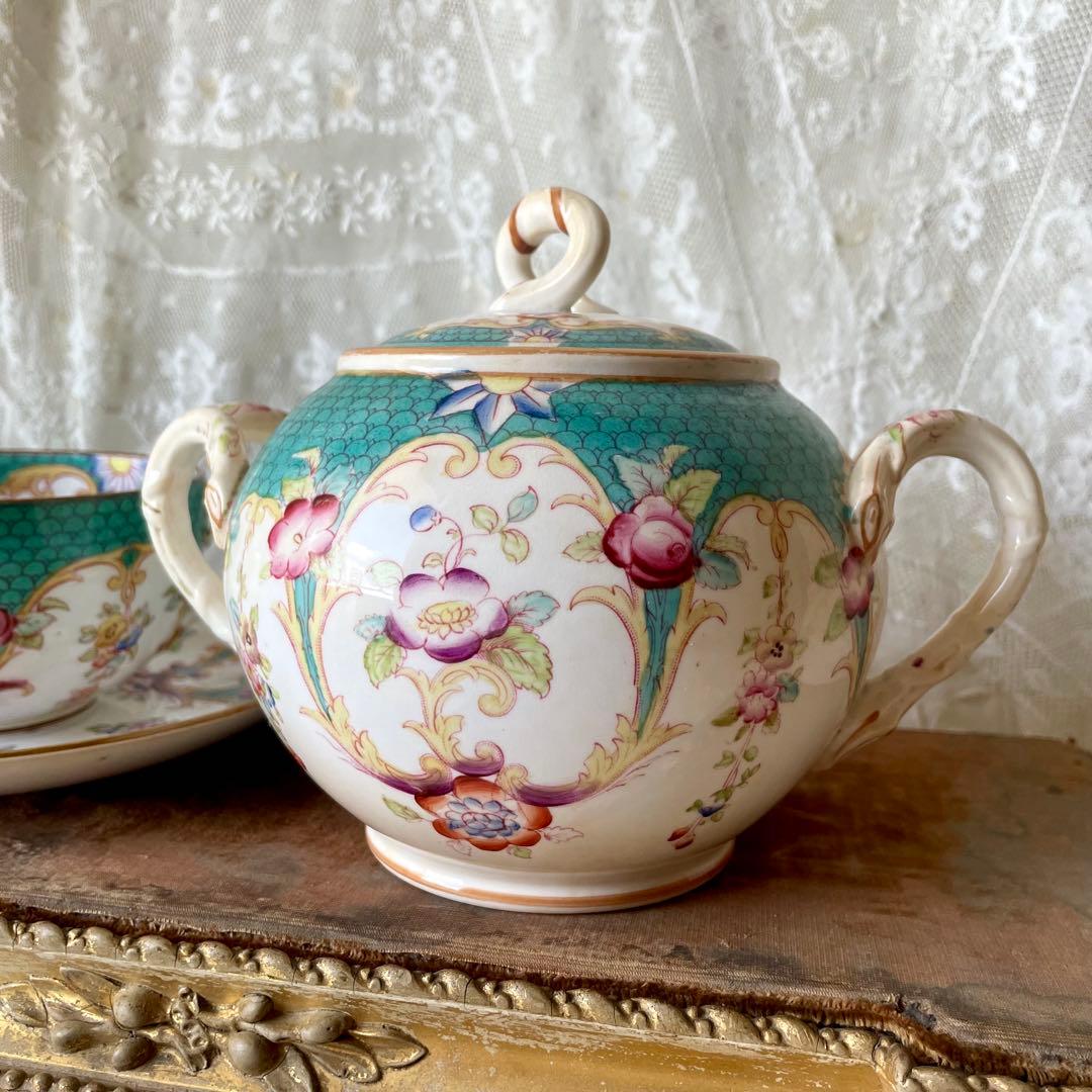 サルグミンヌミントン　シュクリエ　シュガーポット　フランスアンティーク