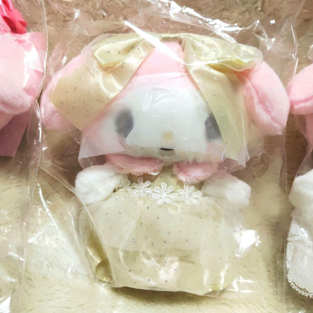 レディマイメロディ　マスコットホルダー　ホワイト　ピンク　ライトイエロー　３点