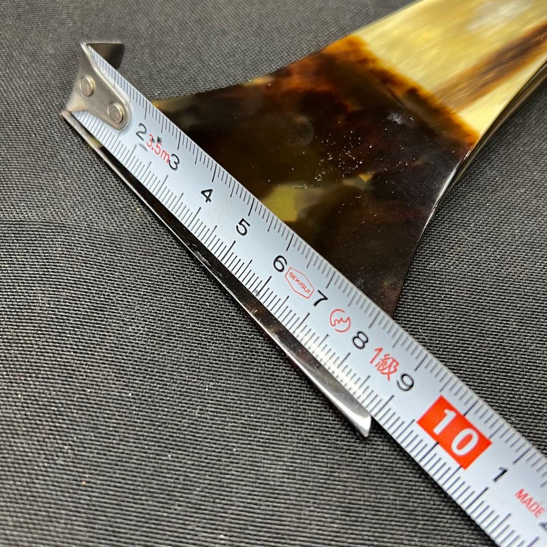 B2【used】三味線　撥　バチ　べっ甲　鼈甲　ケース入り