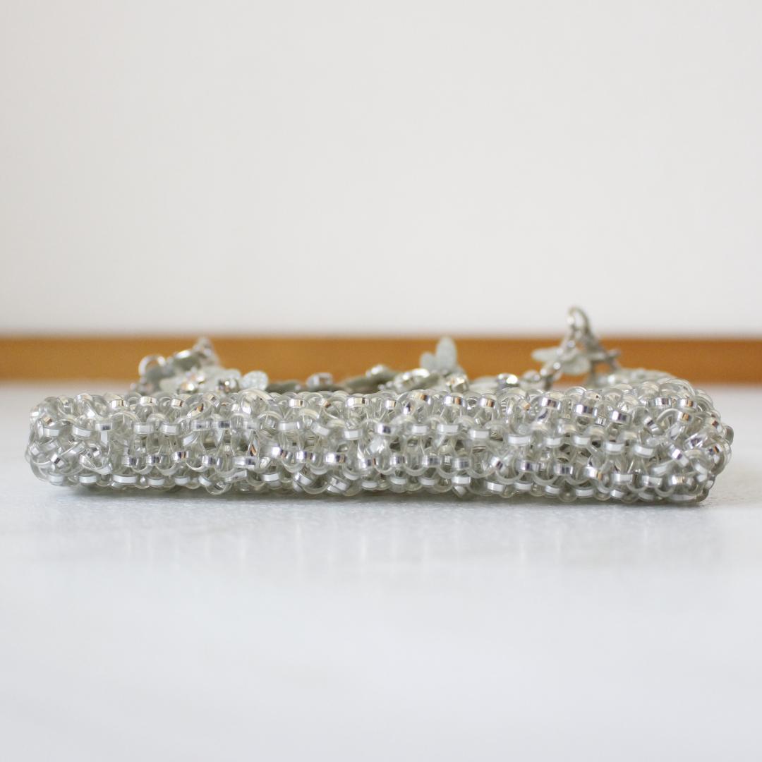 ANTEPRIMA チェーンハンドバッグ ワイヤーバッグ シルバー フラワー