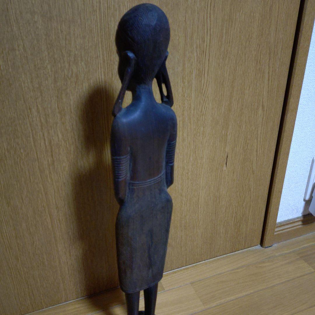 南 アフリカ製木製彫刻アート 原木削り出し❗