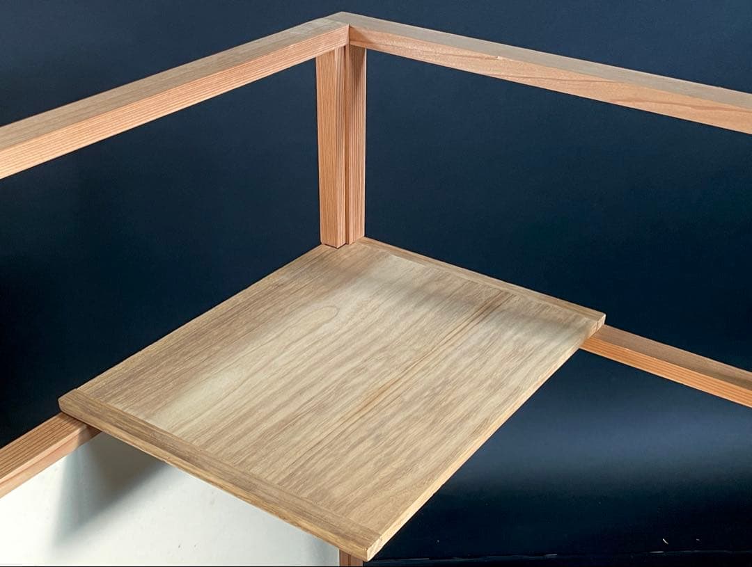 「母」 表千家 一甫宗匠御好 台目棚 自在棚 組立式 紙箱 茶道具（107①）