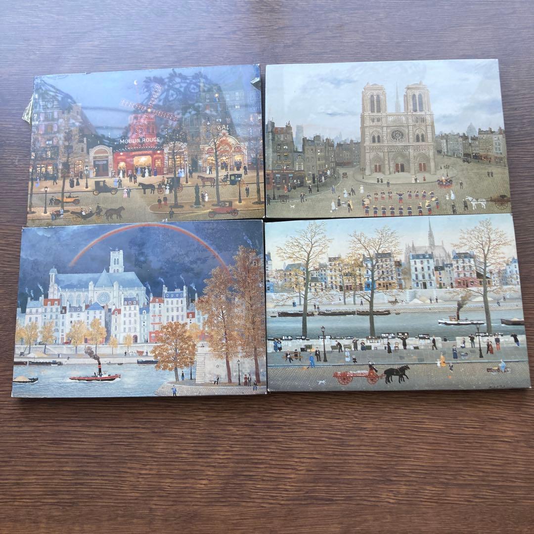 【新品⚫︎未使用】ミッシェル・ドラクロア　フランス製木製壁掛け4枚