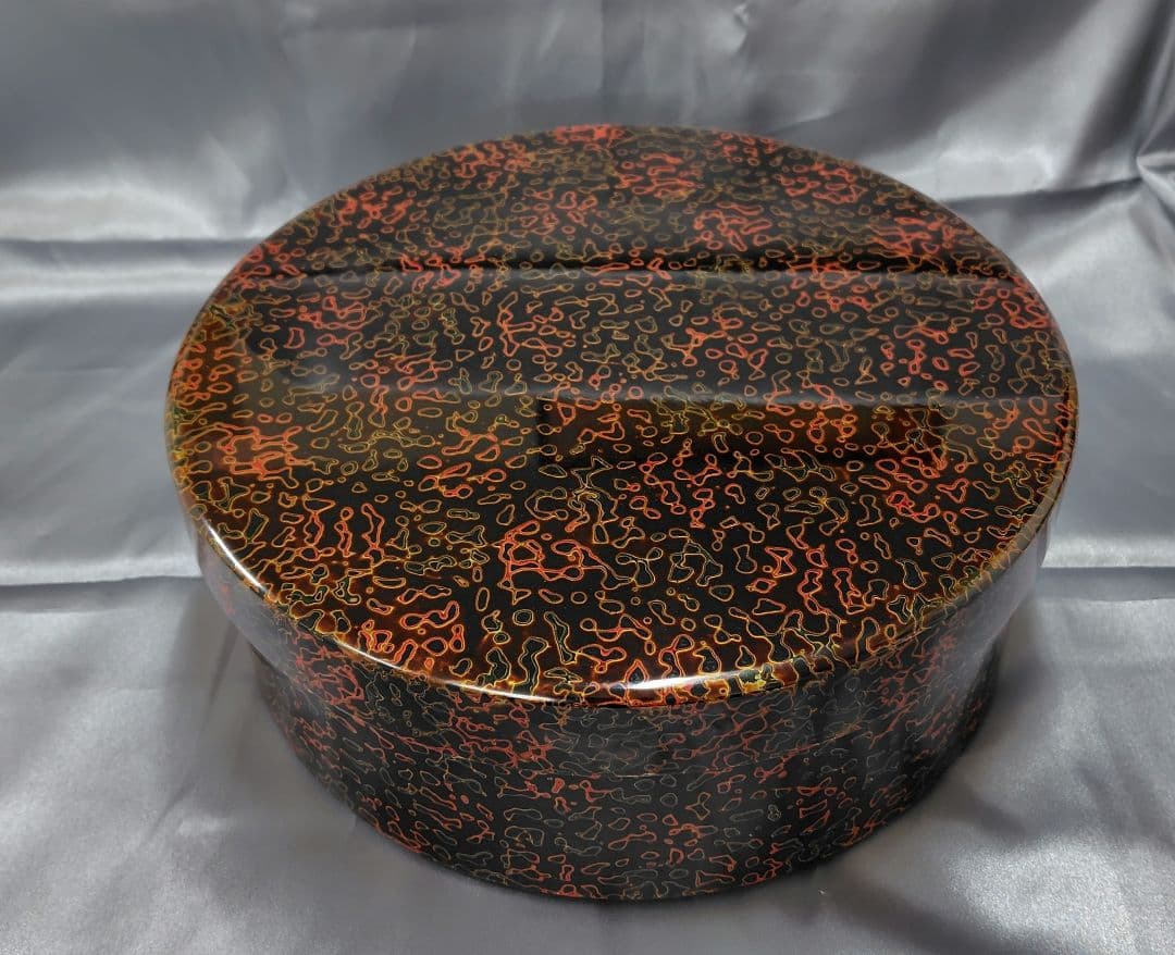 津軽塗　茶櫃　お盆　蓋付き。茶道道具。昭和レトロ。値引不可