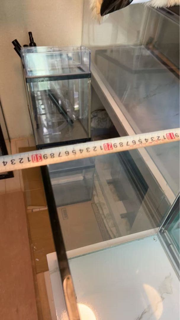 値下げしました‼️⇒ 120-30-40 オーバーフローガラス水槽 と台のセット