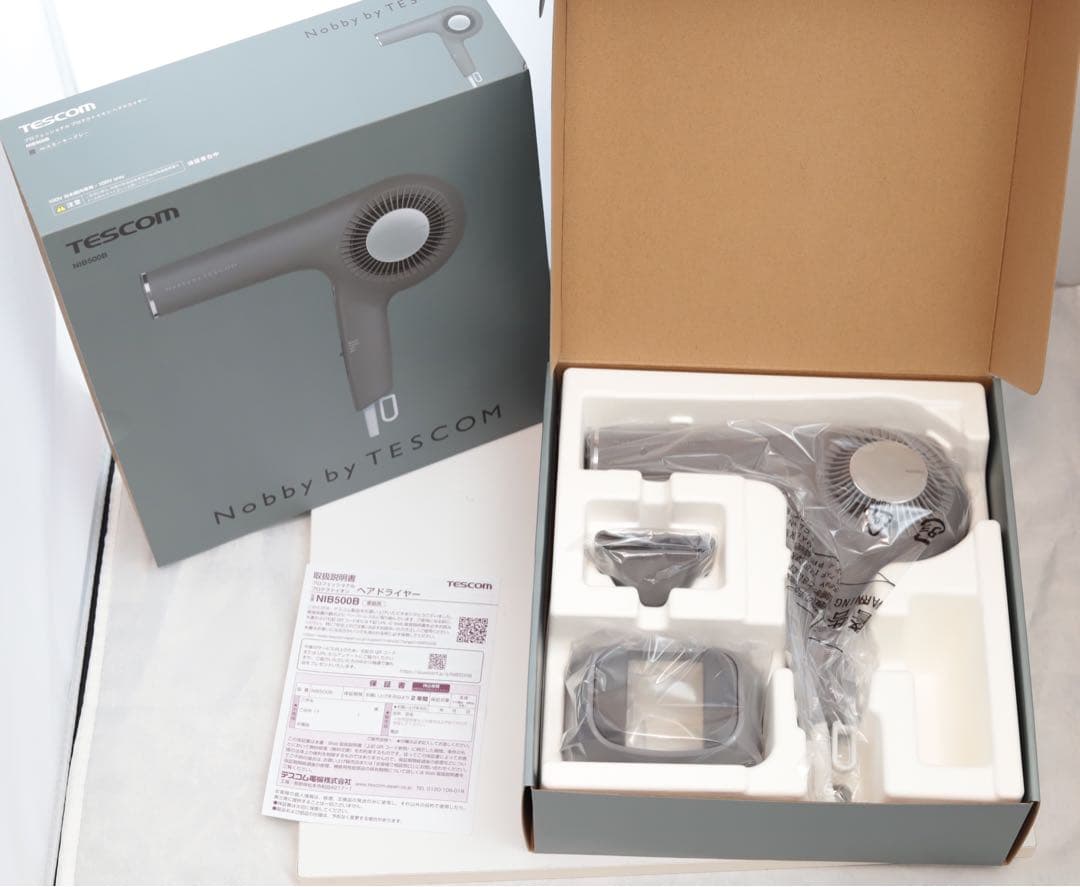 新品　ヘアドライヤー TESCOM スモーキーグレー　NIB500B-H