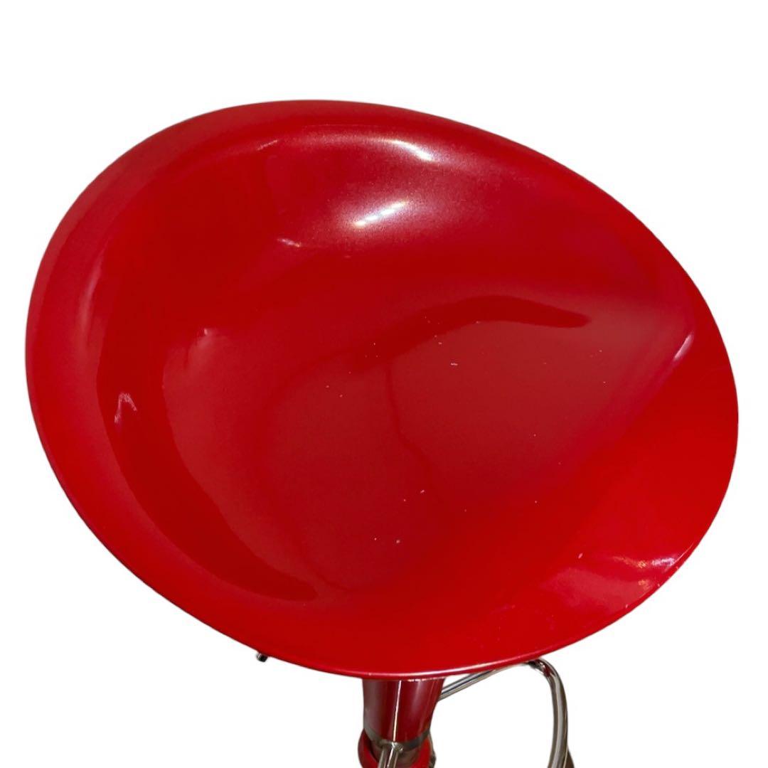 バーチェア　バースツール　カウンターチェア　レッド　レトロ　アンティーク