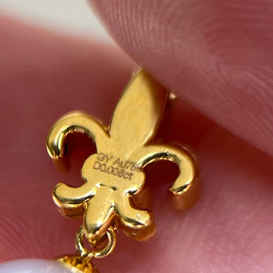 【新品】K18白蝶号真珠ペンダントトップ