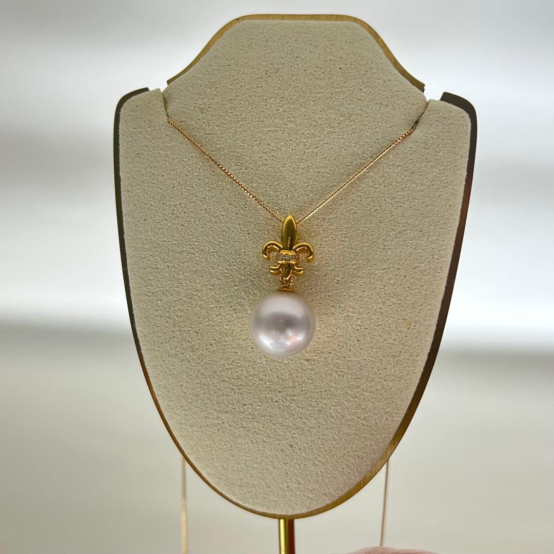 【新品】K18白蝶号真珠ペンダントトップ