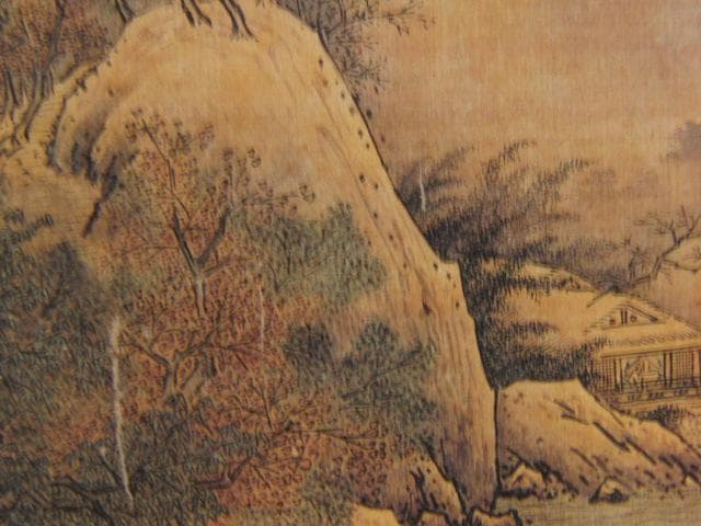 雪舟、四季山水図　冬、希少な額装用画集より、新品高級額装付、状態良好