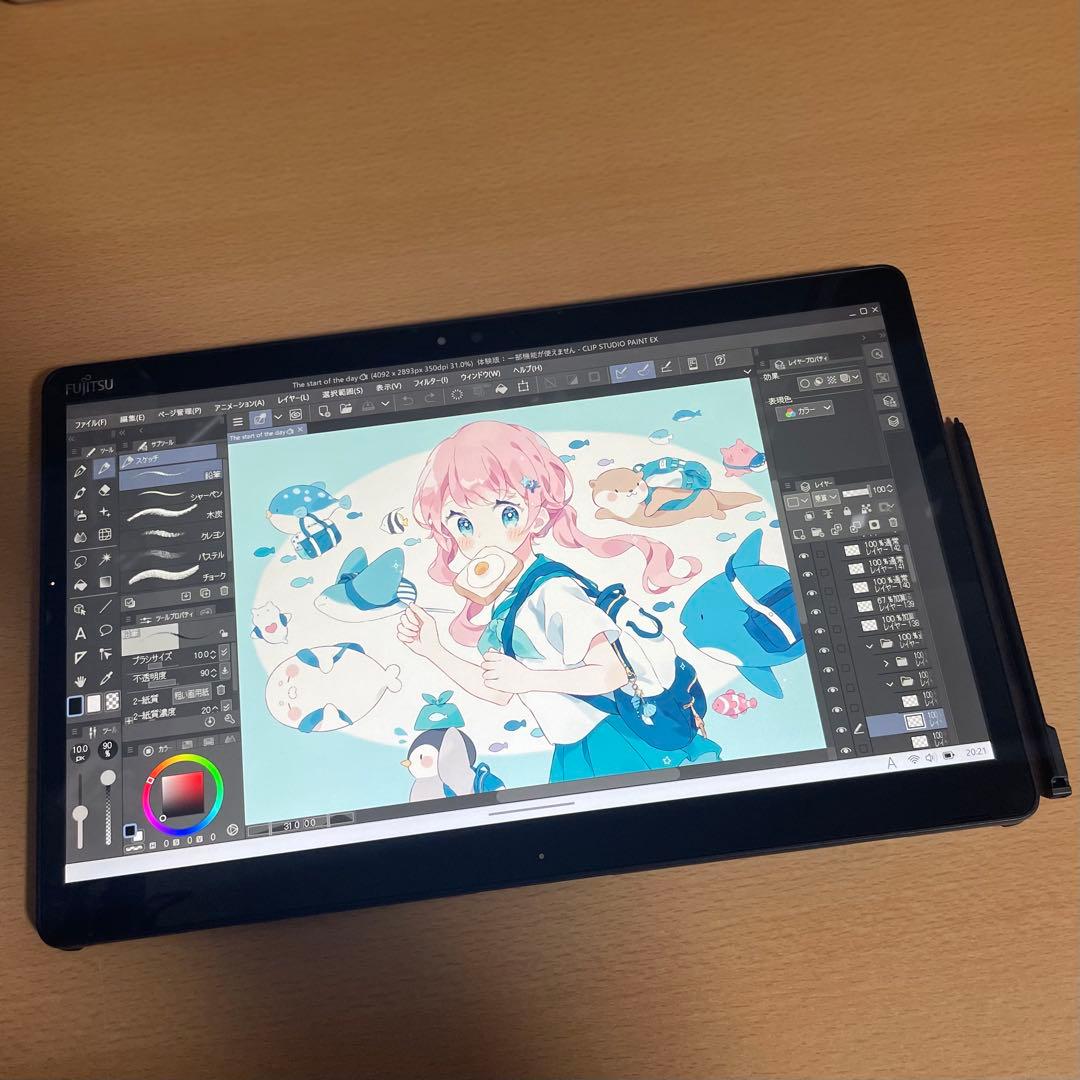 ○富士通 ワコム i5 大画面13.3型 筆圧4,096段階 お絵描きタブレット