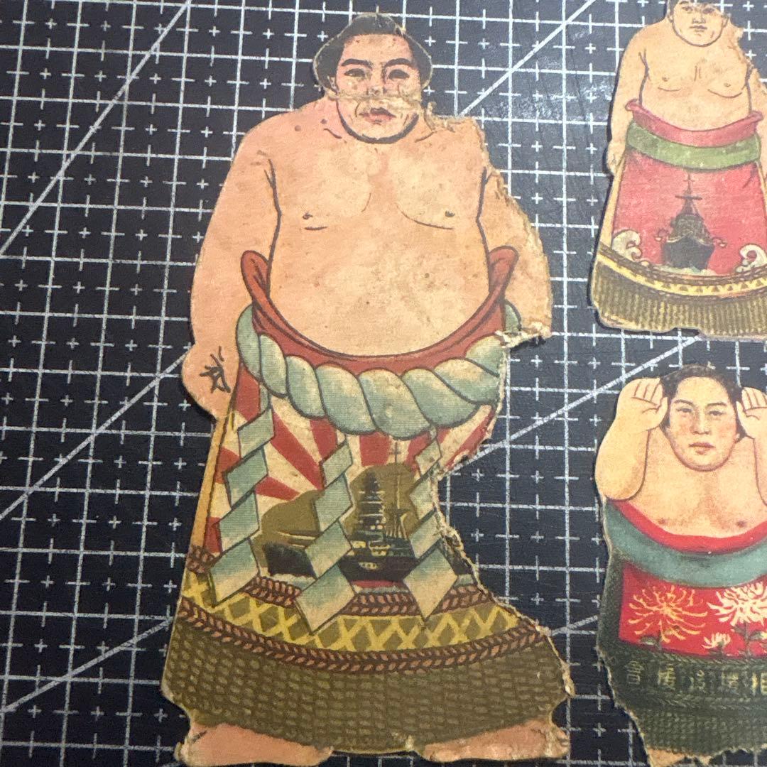 大相撲力士 相撲人形 レア 5枚セット