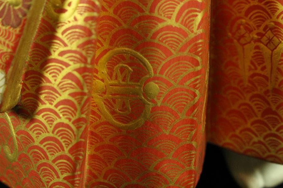 名工 初代 久世久宝作 猩々 置物 共箱 金銘(K-A224)