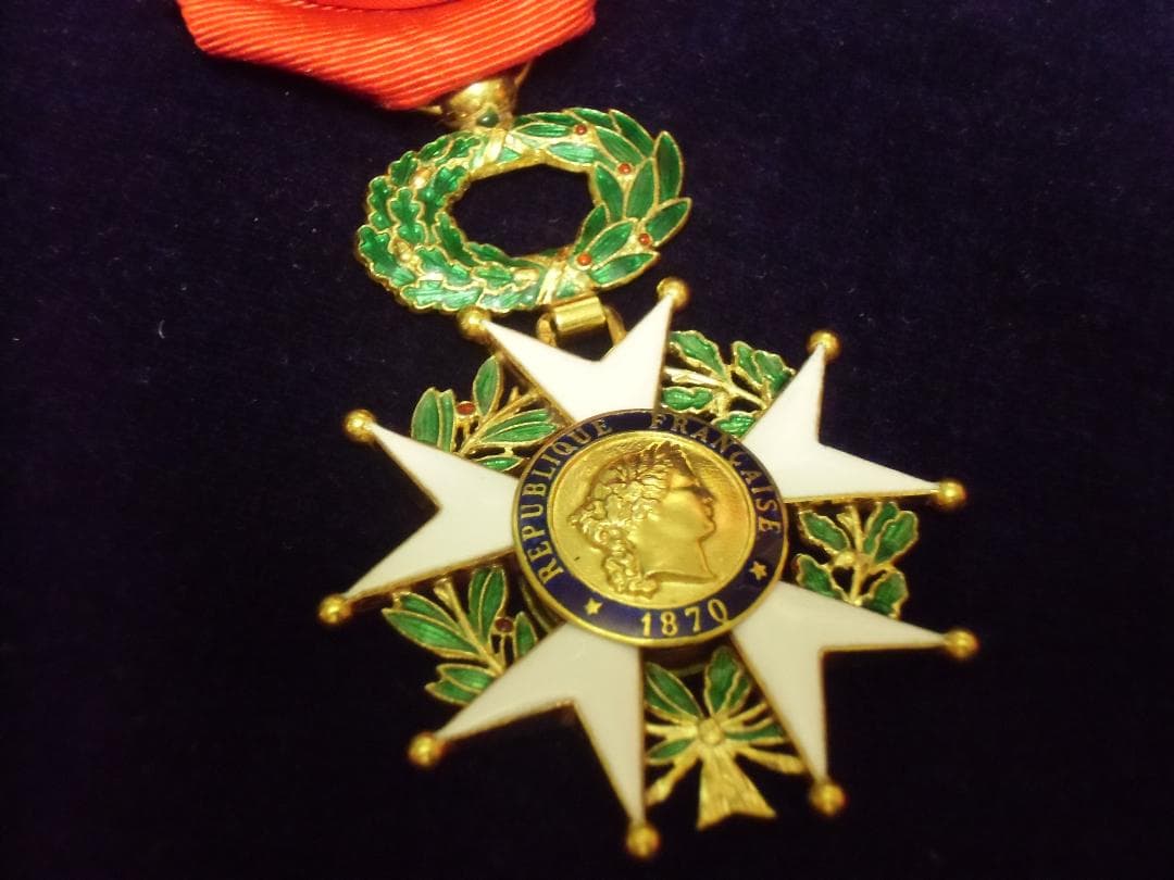 Ｆフランス軍＊金製/ＧＯＬＤ＊１８７０ レジオンドヌール勲章＊将校級（実物）