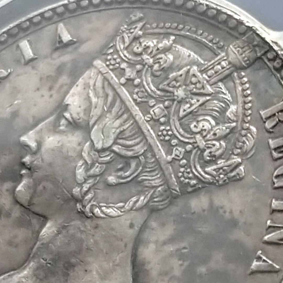 も*ー様 1849年 イギリス 銀貨 PCGS鑑定 ゴッドレスフローリン