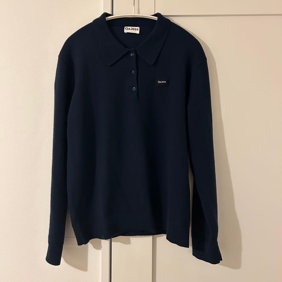 Gajess Kanon logo Polo Knit ネイビー 38
