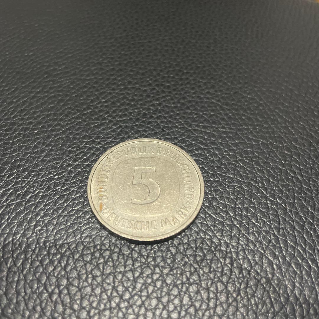 【ゆん】1981年 ドイツ 5マルク 硬貨、カルティエ時計