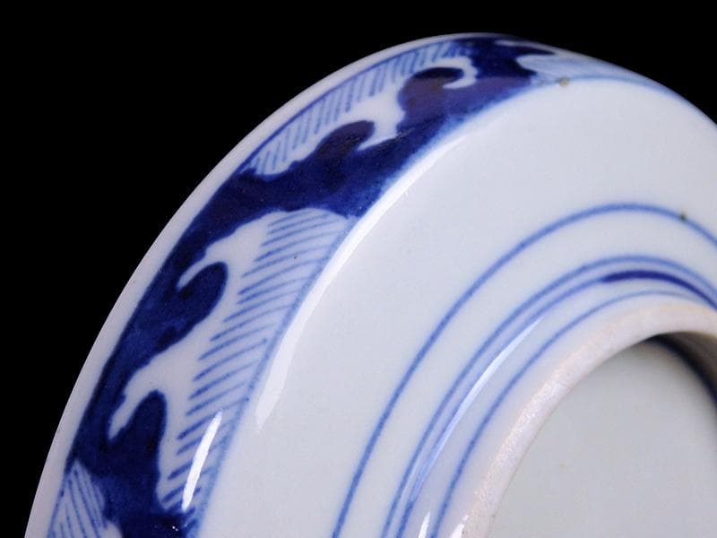 大聖寺伊万里　金襴手　割絵　寿に花の図　平皿 ４寸皿　５枚　143AS-DBd