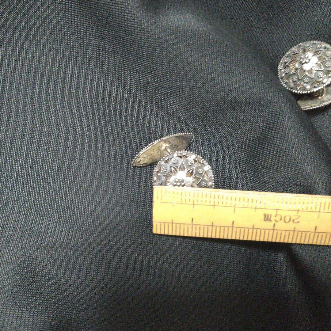 ヴィンテージ　シルバー　HSN 800 バリ　インドネシア カフスボタン　レア