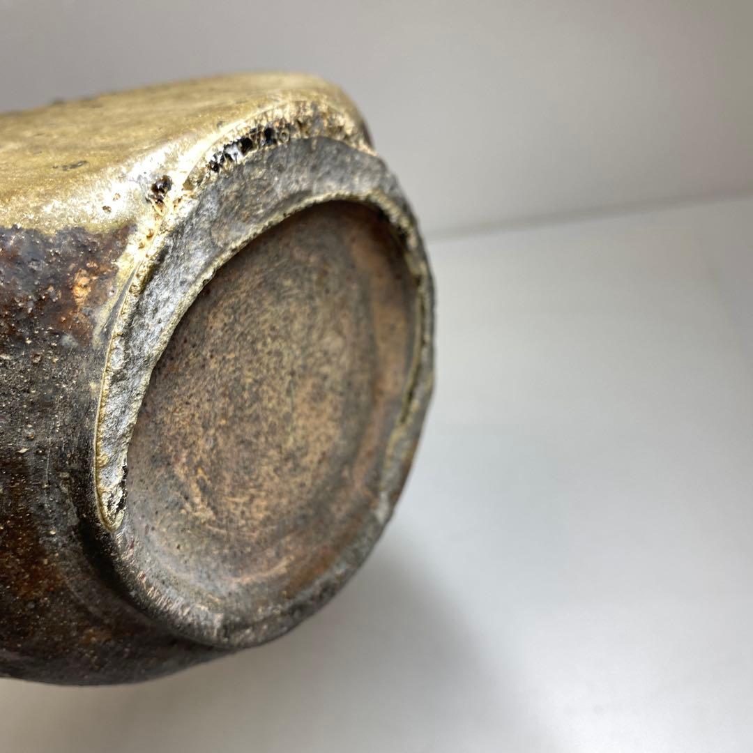 平安朝時代　桂又三郎極古備前扁鼓徳利　極〆箱付　高22㎝　東Y7-0404☆2F