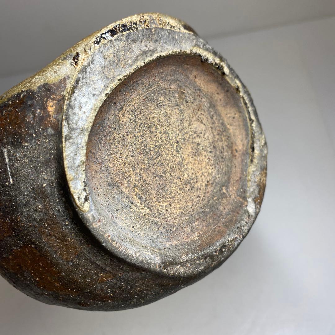 平安朝時代　桂又三郎極古備前扁鼓徳利　極〆箱付　高22㎝　東Y7-0404☆2F