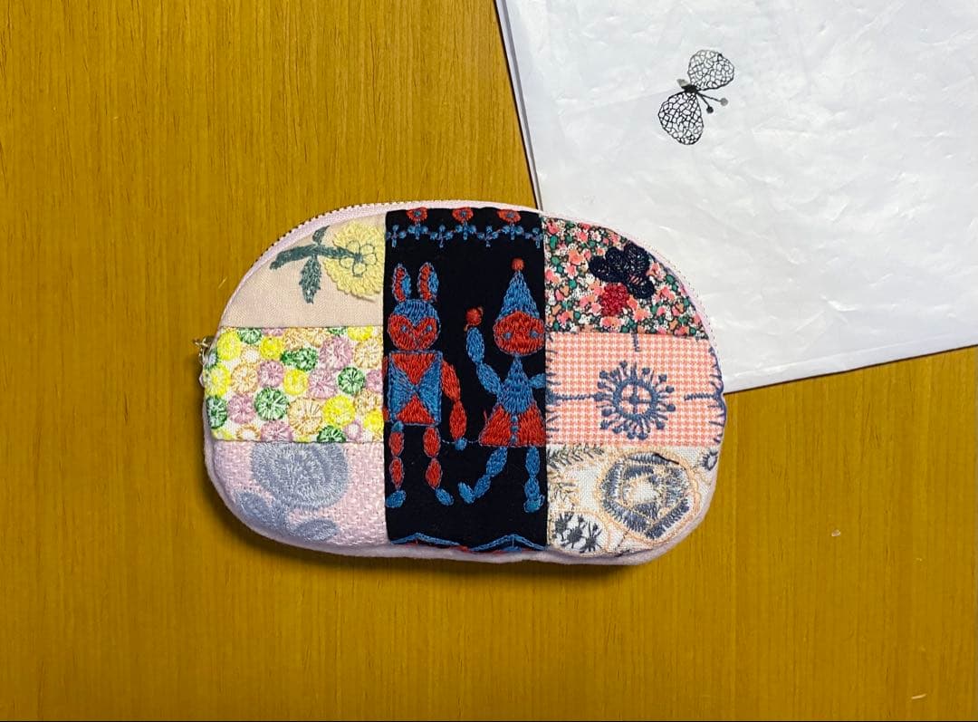 ボール　ミナペルホネン　ハンドメイド　ポーチ